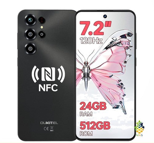Oukitel C68 Smartphone 7.2in 120Hz 24GB 512GB 6000mAh 8MP NFC GPS Fingerprint