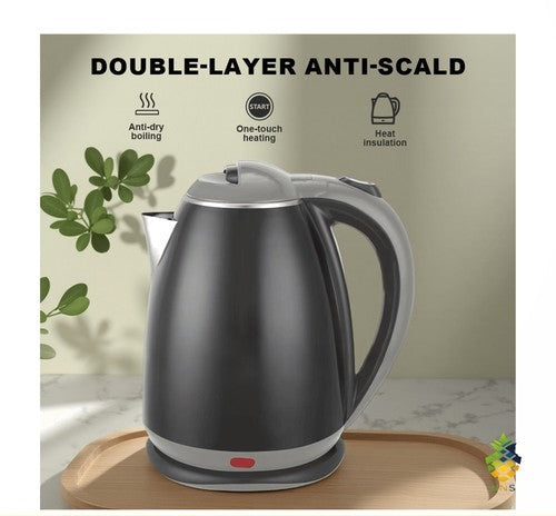 1.8L Stainless Steel Electric Kettle 1500W Cordless Fast Boil Double Wall UK