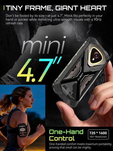 Cubot KingKong MINI4 Android Smartphone 4.7inch 90Hz 4700mAh 6GB+10GB 128GB NFC