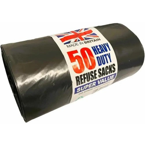 75L Kitchen Bin Liners Heavy Duty Bin Bags Strong Dustbin Bags 72x85cm UK