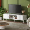 TV Stand Cabinet for TVs up to 65in Open Shelf 2 Cabinets 147x37cm Wooden Unit U