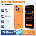 OUKITEL C17 Smartphone 16GB+64GB 6.52" 5000mAh 13MP Android 4G Unlocked UK - Orange