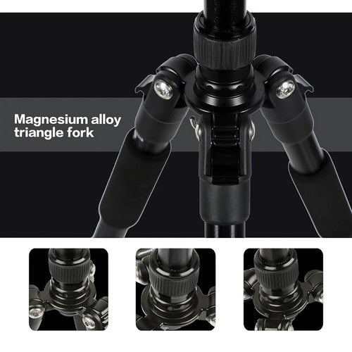 Walking Way Q666 Professional Camera Tripod Phone Stand Tripod Portable Travel