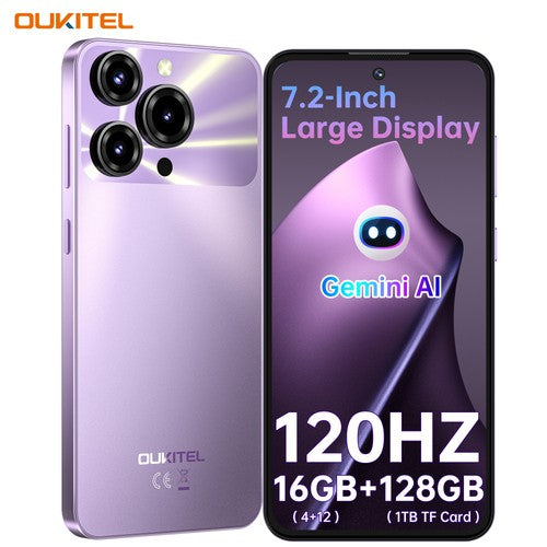 OUKITEL C69 SE Smartphone 7.2" 120Hz 64MP 16GB+128GB 6000mAh Android 15 4G