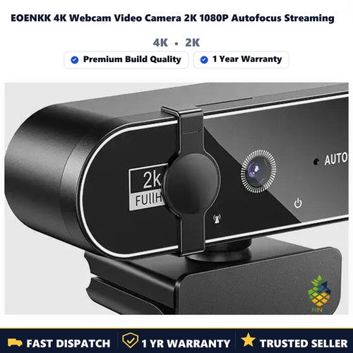 EOENKK 4K Webcam Video Camera 2K 4K 1080P Autofocus Streaming Web Cam USB FHD