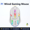 NNS F1 Wired 3-Key Gaming Mouse RGB Lighting Office PC Windows Plug & Play UK