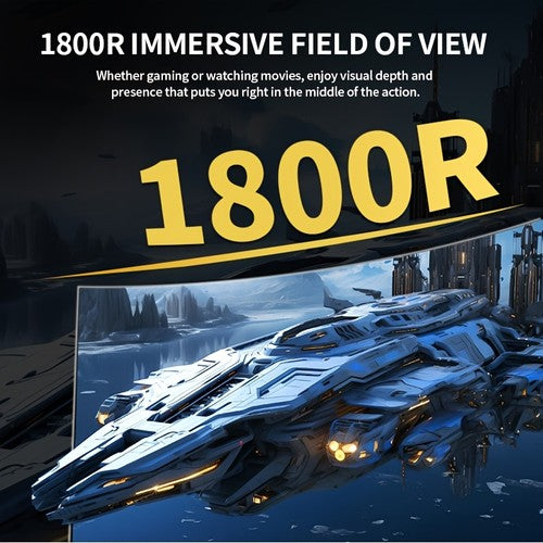Gawfolk 32 Inch Curved Gaming Monitor 2K QHD 180Hz 1800R FreeSync VESA HDMI UK