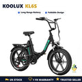 KOOLUX KL6S Electric Bike 250W 48V 15.6Ah Folding Fat Tire 20" City Cruiser UK