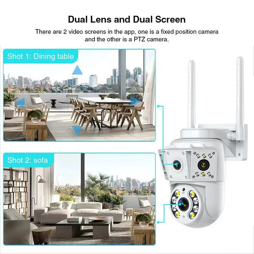 NNS Dual-eye Camera Wi-Fi Full-color Night Vision CCTV High Definition Security