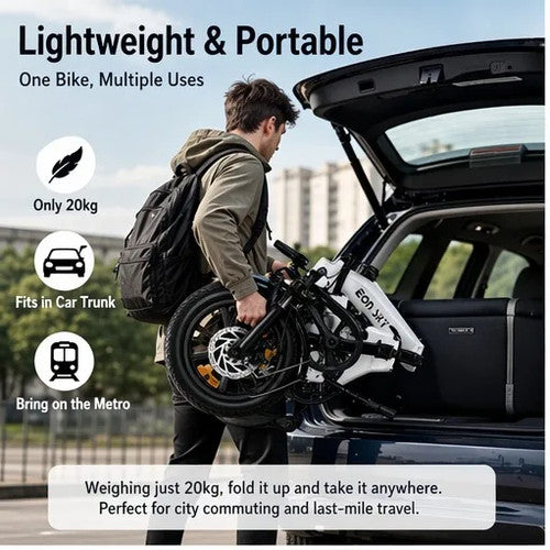 Eonsky E14 Folding Electric Bike 250W 36V 15Ah 14in City Commuter E-Bike UK