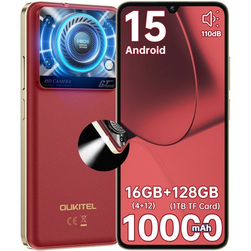 OUKITEL C60 SE Smartphone 16GB+128GB 6.88" 10000mAh Android 15 4G Dual SIM