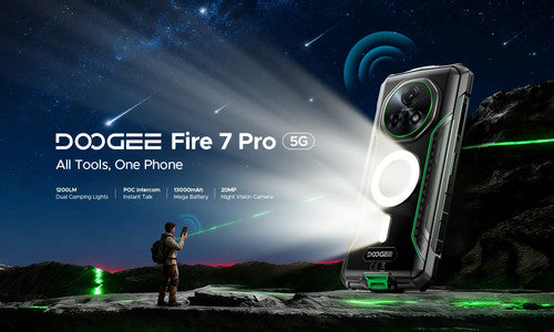 DOOGEE Fire 7 Pro Rugged Smartphone 64MP 16MP 13000mAh 5G Android 256GB UK
