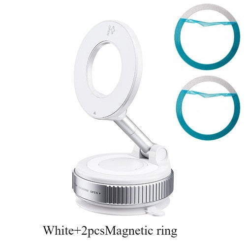 Magnetic Car Phone Holder Mount 360° Metal Foldable Dashboard Universal UK - White