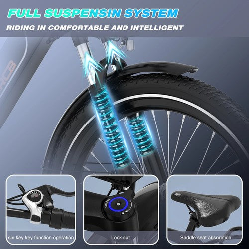 RCB G5 Electric Bike 250W 36V 10.4Ah 27.5in City E-Bike APP NFC 7 Speed Shimano