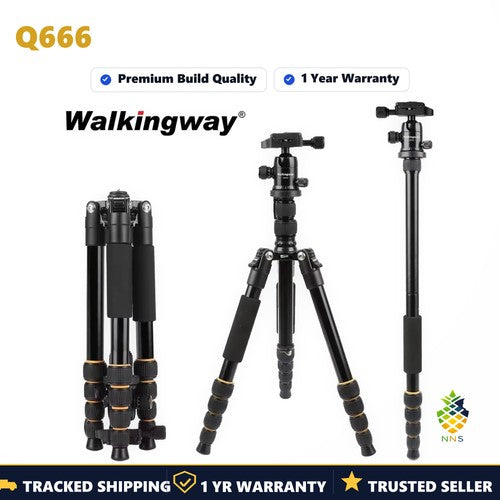 Walking Way Q666 Professional Camera Tripod Phone Stand Tripod Portable Travel