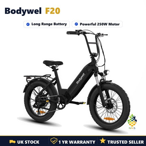 Bodywel F20 Electric Dirt Bike 20" 250W Mountain E Bike 48V 13Ah Long Range UK