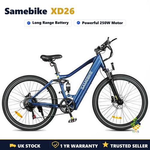 SAMEBIKE XD26 II 250W 48V 14Ah Electric Bike 26"Long Range Mountain E Bike UK