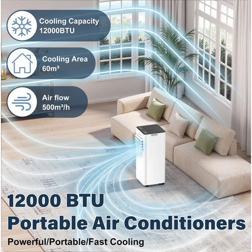 Oyaja Portable Air Conditioner 7000BTU Demudifier  6in1 AC Unit Sleep Mode Timer