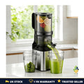 Cold Press Slow Juicer 110mm Wide Feed Chute Dual Filter Easy Clean 220-240V UK