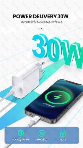 LUFFYBOY 30W Fast Charger Apple iPhone 11 12 13 14 15 16 Pro Max UK