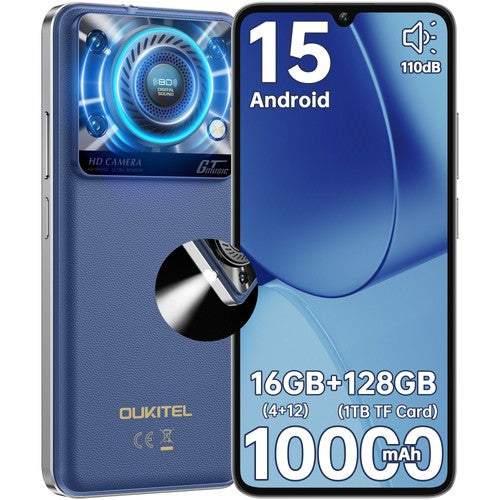 OUKITEL C60 SE Smartphone 16GB+128GB 6.88" 10000mAh Android 15 4G Dual SIM