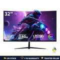 Gawfolk 32 Inch Curved Gaming Monitor 2K QHD 180Hz 1800R FreeSync VESA HDMI UK