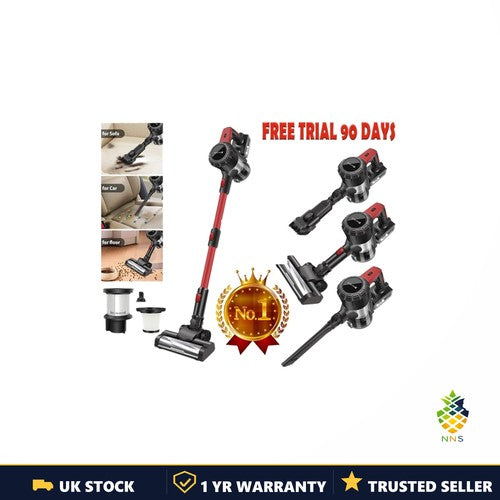 860W 6-in-1 Cordless Vacuum Cleaner 45kPa Pet Hair HEPA LED 3000mAh Handheld UK