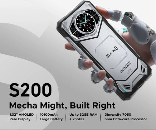 DOOGEE S200 5G Rugged Phone Dimensity 7050 12GB RAM 256GB ROM 100MP Android