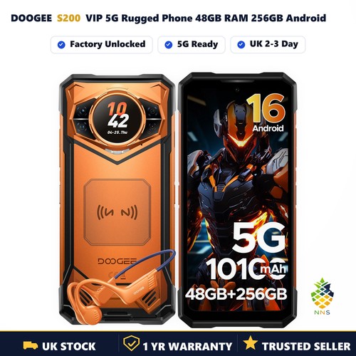 DOOGEE S200 5G VIP Edition Rugged Phone Dimensity 7050 12GB 256GB 100MP 10100mAh