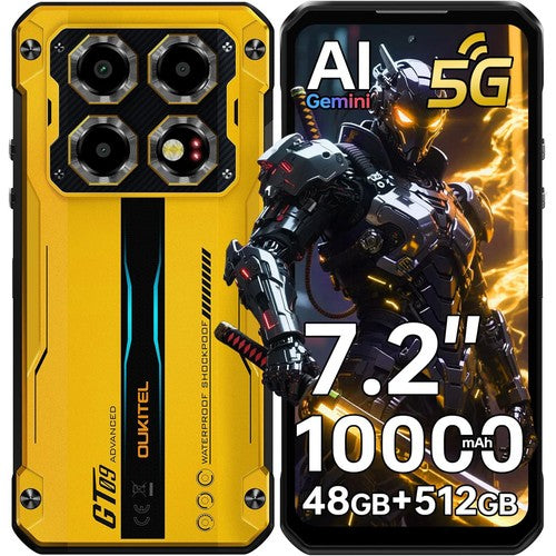 OUKITEL WP60 Rugged Smartphone 5G 48GB+512GB 7.2" 10000mAh IP68 108MP Android