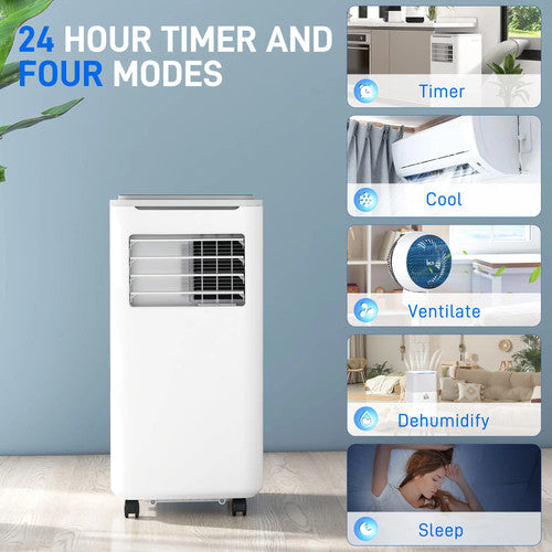 HOMCOM 9000BTU Portable Air Conditioner Fan Dehumidifier WiFi Smart App 20m² AC