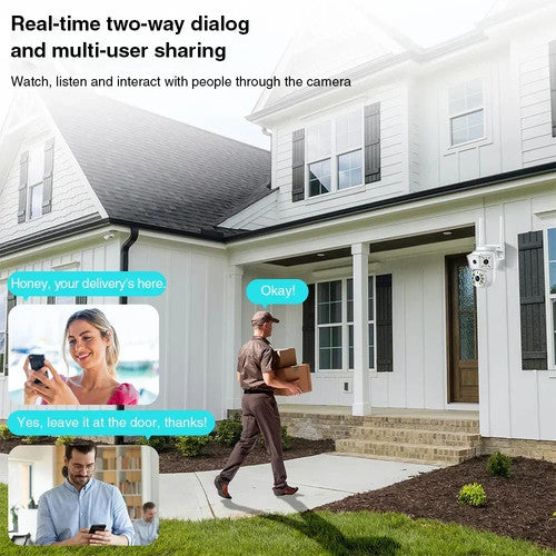 NNS Dual-eye Camera Wi-Fi Full-color Night Vision CCTV High Definition Security