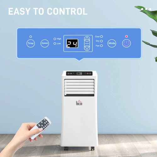 HOMCOM Mobile Air Conditioner 10000 BTU Portable White Powerful Cooler AC UK