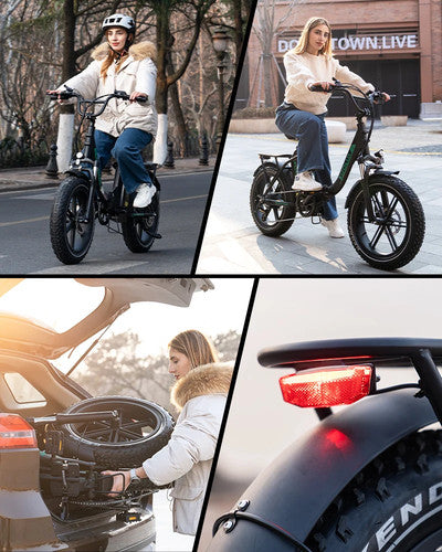 KOOLUX KL6S Electric Bike 250W 48V 15.6Ah Folding Fat Tire 20" City Cruiser UK
