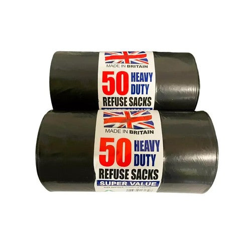 75L Kitchen Bin Liners Heavy Duty Bin Bags Strong Dustbin Bags 72x85cm UK