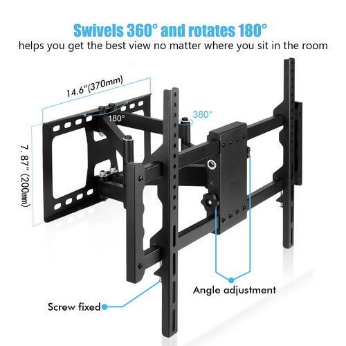 unho U-7212-GJ Full Motion TV Wall Bracket Tilt Swivel Mount 30-85inch LED LCD