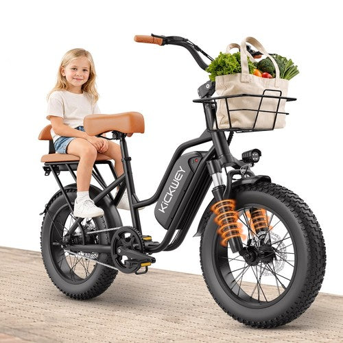 Kickwey LD20 Electric Bike 250W 48V 20Ah 20x3in Fat Tyre Step Through E-Bike UK