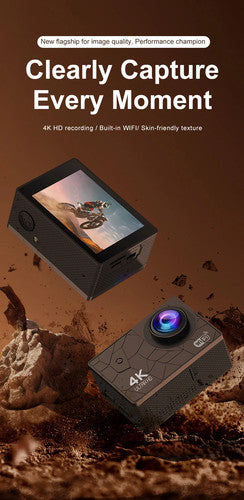 NNS Action Camera 4k Ultra FHD Remote control IP68 sport cam 120° Android iOS