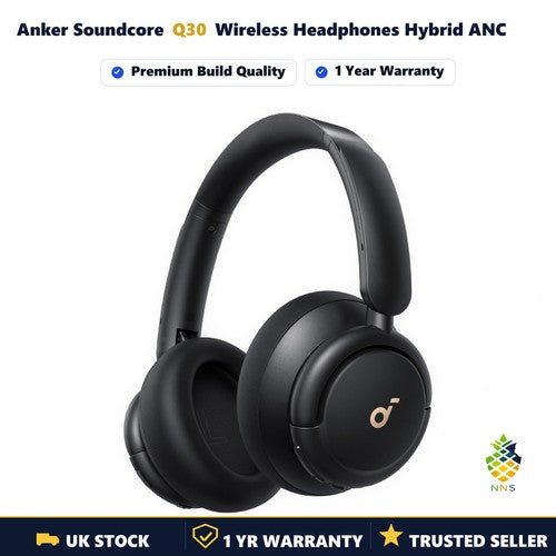 Anker Soundcore Q30 Noise Cancelling Headphones Hybrid ANC Bluetooth Over-Ear
