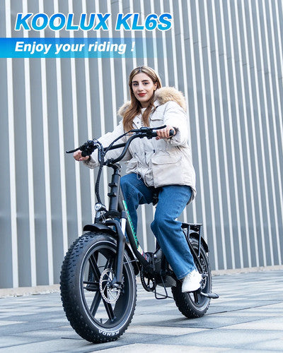KOOLUX KL6S Electric Bike 250W 48V 15.6Ah Folding Fat Tire 20" City Cruiser UK