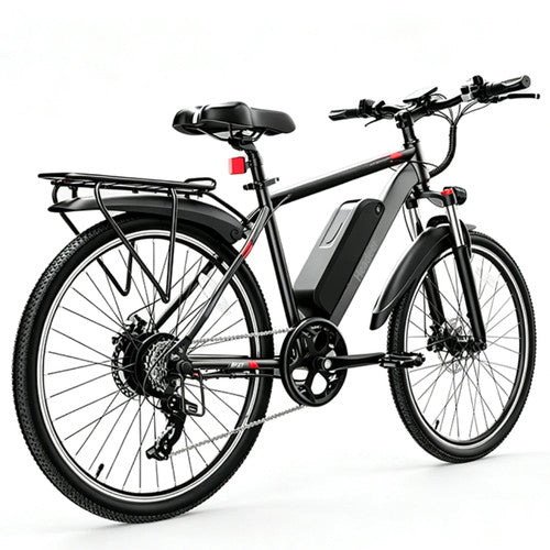 HEADEER BK1350 Electric Bike 250W 48V 15Ah 26" City Commuter E-Bike Rear Rack