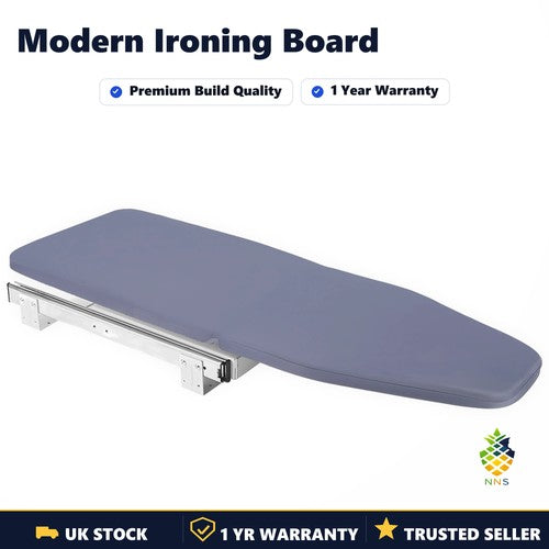 80cm Modern Retractable Ironing Board MDF Steel Durable Modern Hotel and Home UK