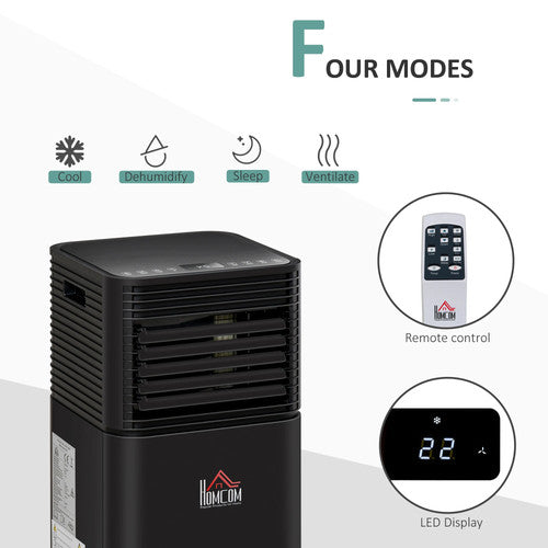 HOMCOM 5000 BTU Portable Air Conditioner 4 Modes LED Display Timer UK AC