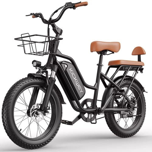 Kickwey LD20 Electric Bike 250W 48V 20Ah 20x3in Fat Tyre Step Through E-Bike UK