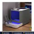 Hooded Cat Litter Box Large Tray with Drawer UV Sterilisation Deodorised UK
