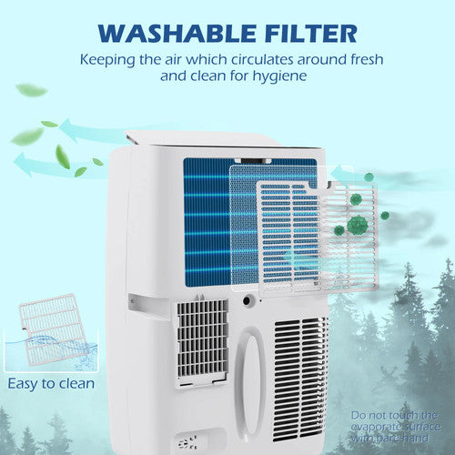 HOMCOM Portable 12000BTU Extra Cool Mobile Air Conditioner 24H Timer AC UK