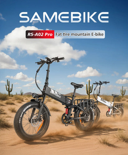 Samebike RS-A02 PRO 48V 17Ah Electric Bike 250W 20" Fat Tire Urban Cruise UK