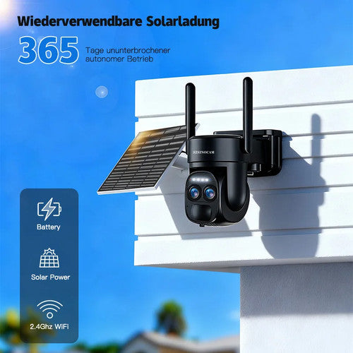 SZSINOCAM Wifi Outdoor Security Camera 3MP Dual Lens Black Dome 2.4GHz CCTV - 1/