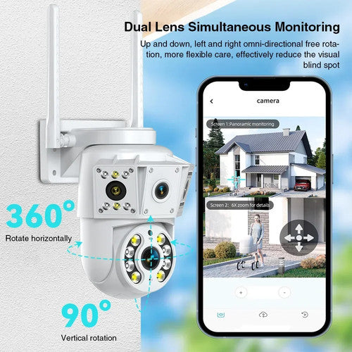 NNS Dual-eye Camera Wi-Fi Full-color Night Vision CCTV High Definition Security