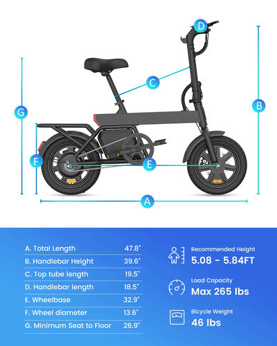 RegalAngel B20MINI E-Bike 250W 36V 7.8AhBattery Urban City Folding Road Legal UK